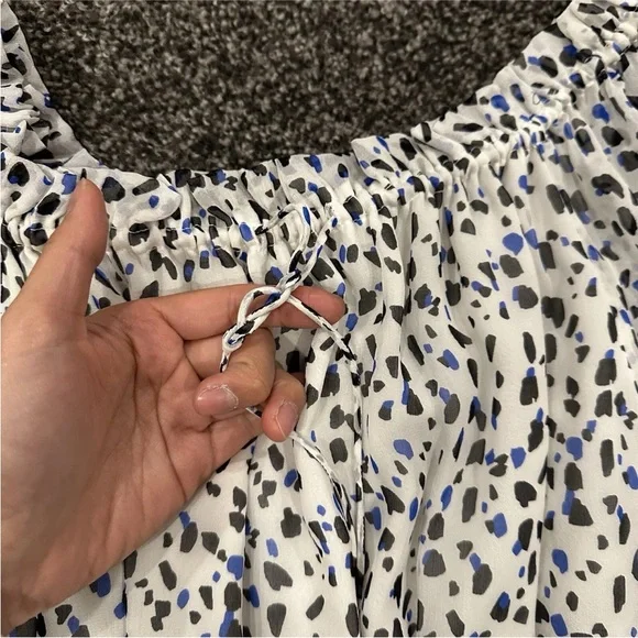 Dvf silk off the shoulder midi dress